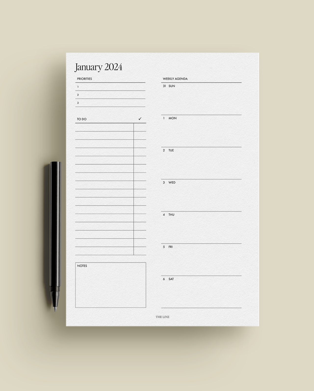 2024 Dated Planner Inserts | Horizontal Weekly