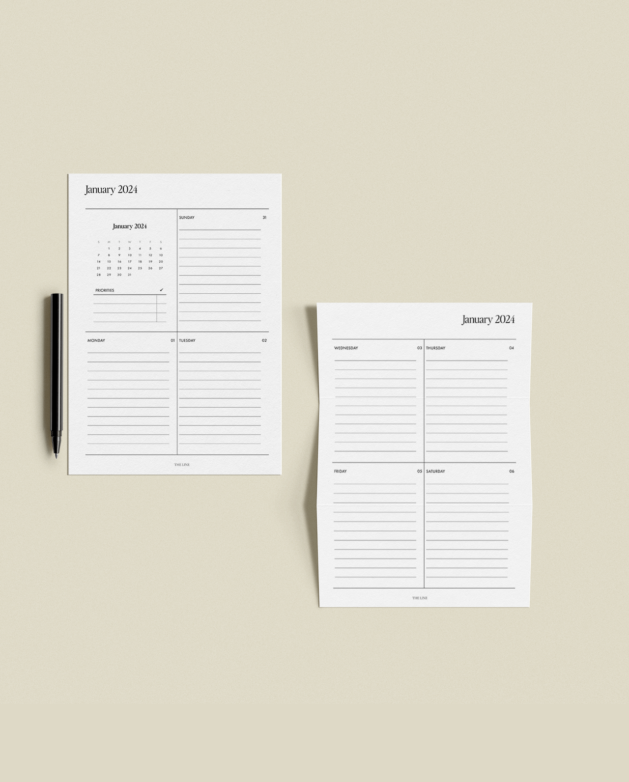 2024 Weekly Vertical Planner Inserts (WO2P)