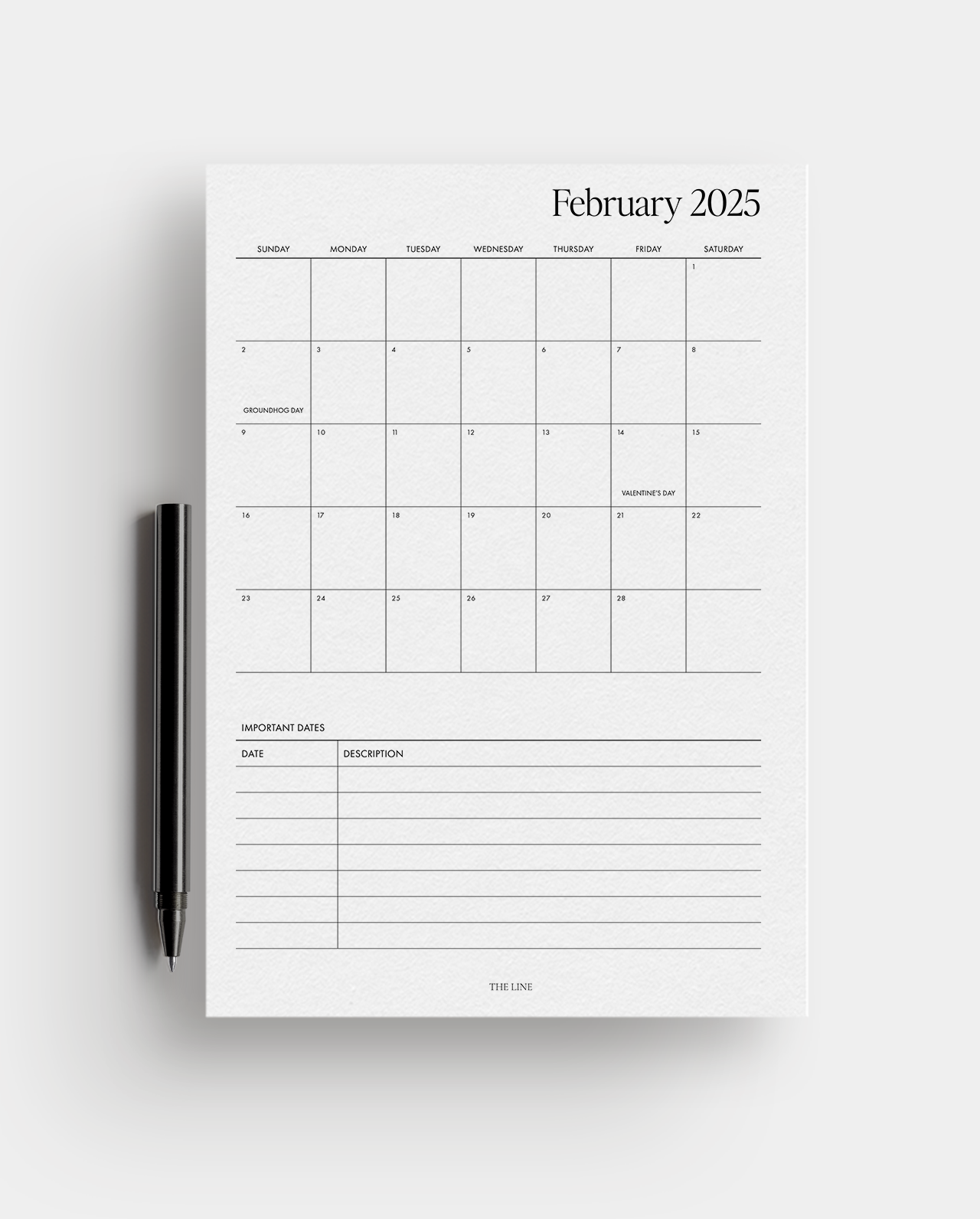 2025 Monthly Calendar Overview Planner Inserts (MO1P)