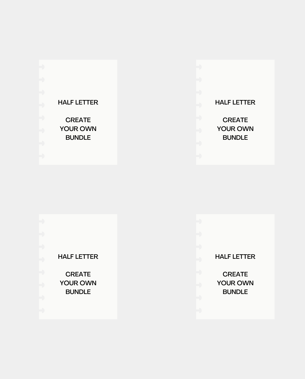 Half Letter Discbound Planner Starter Kit