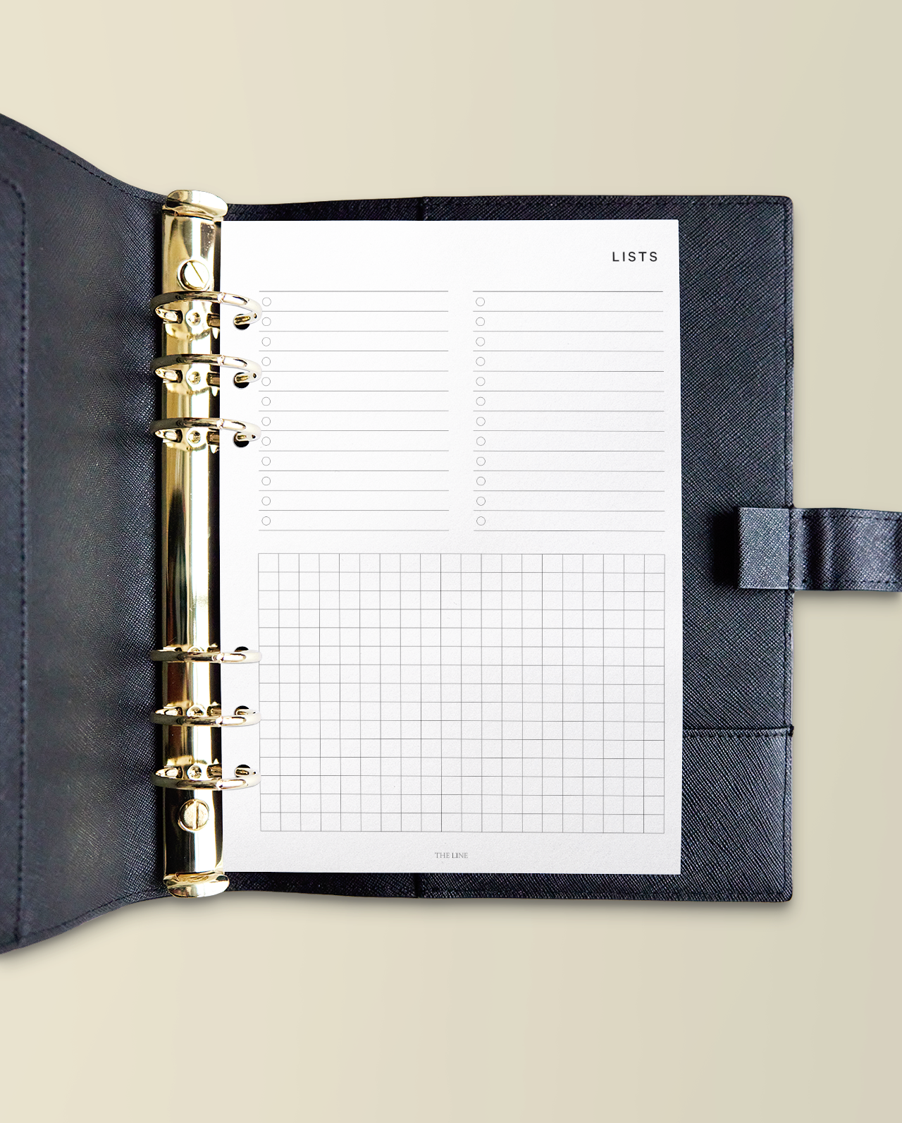 Classic Lists with Grid Notes Planner Inserts