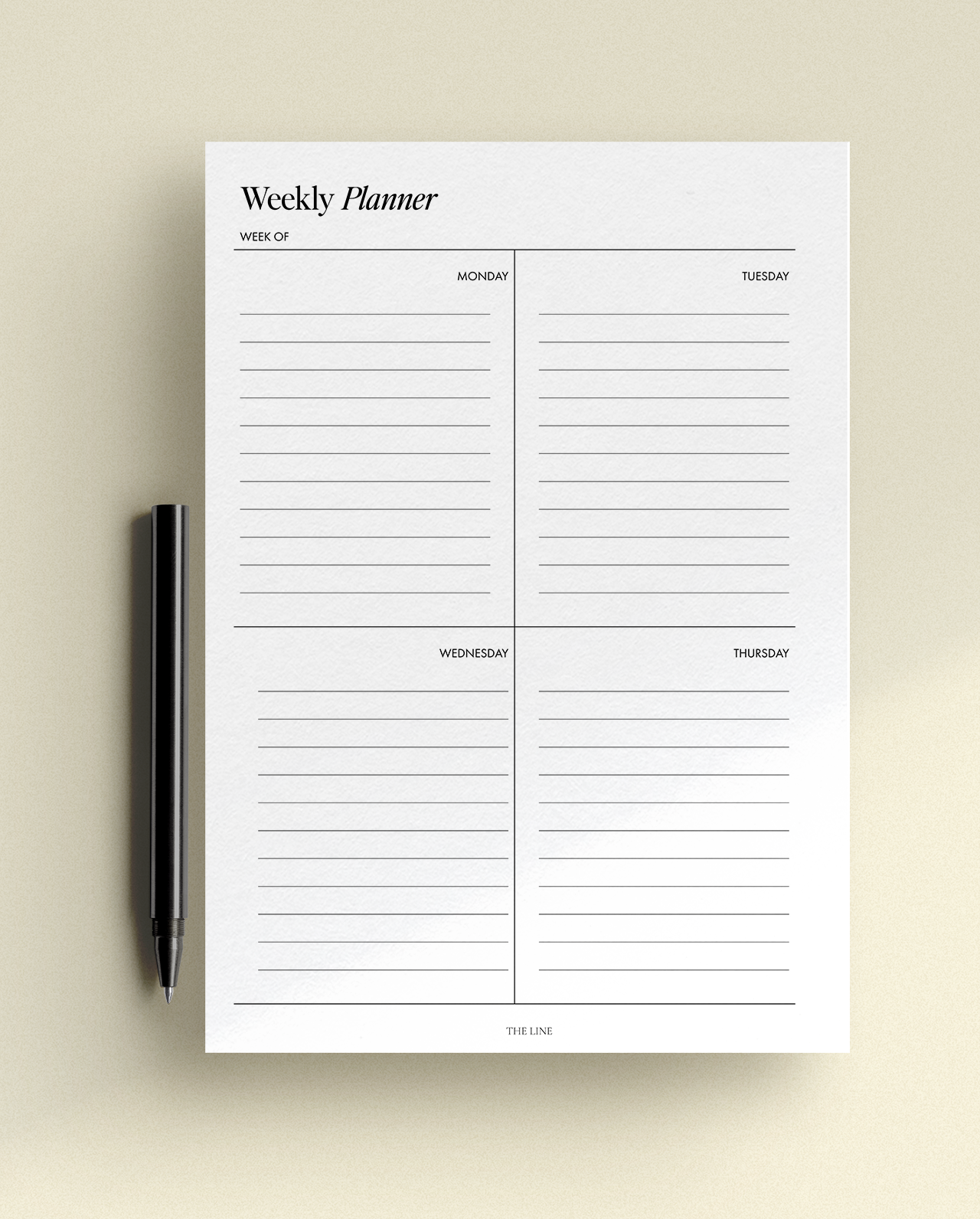 The Undated Vertical Weekly Planner Inserts 2.0