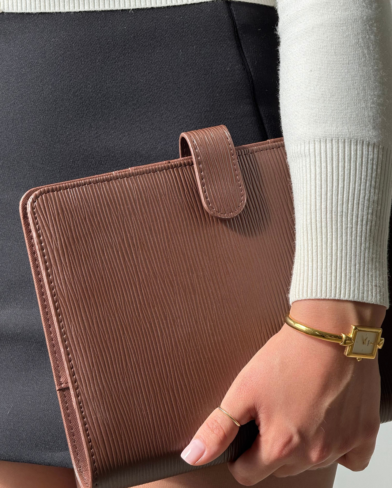Alyssa Lenore x The Line Epi Leather Agenda | A5 size (6-Ring Planner)