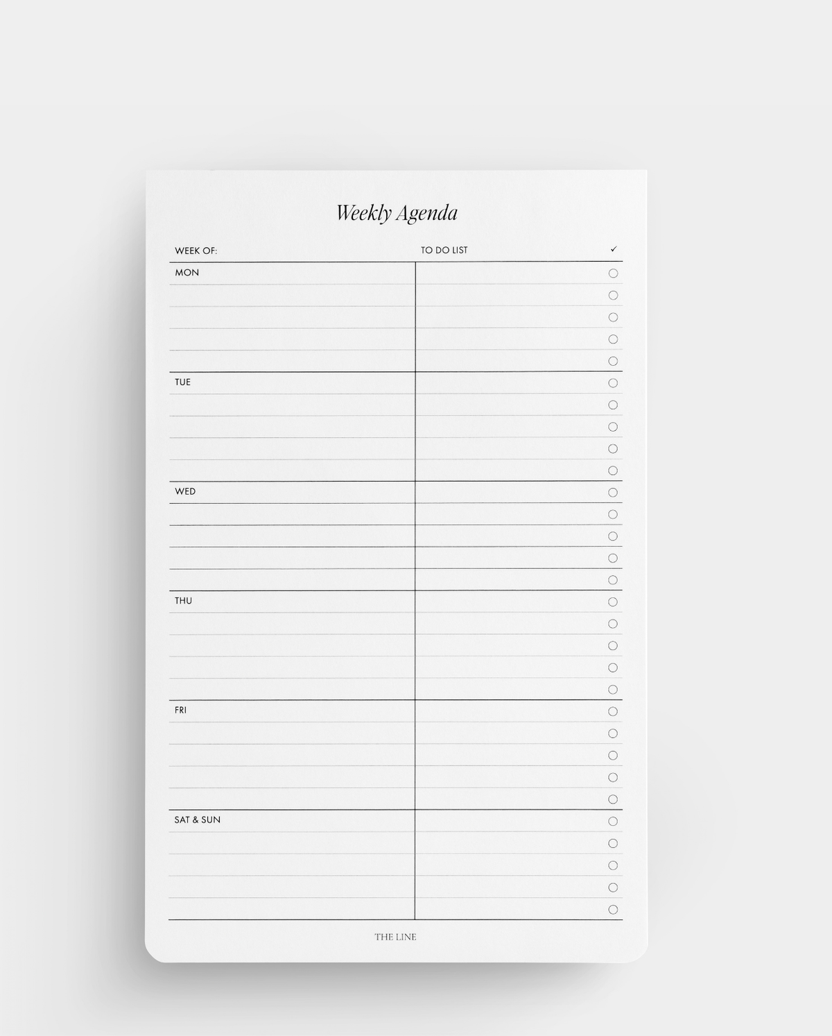 The Essential Weekly Notepad