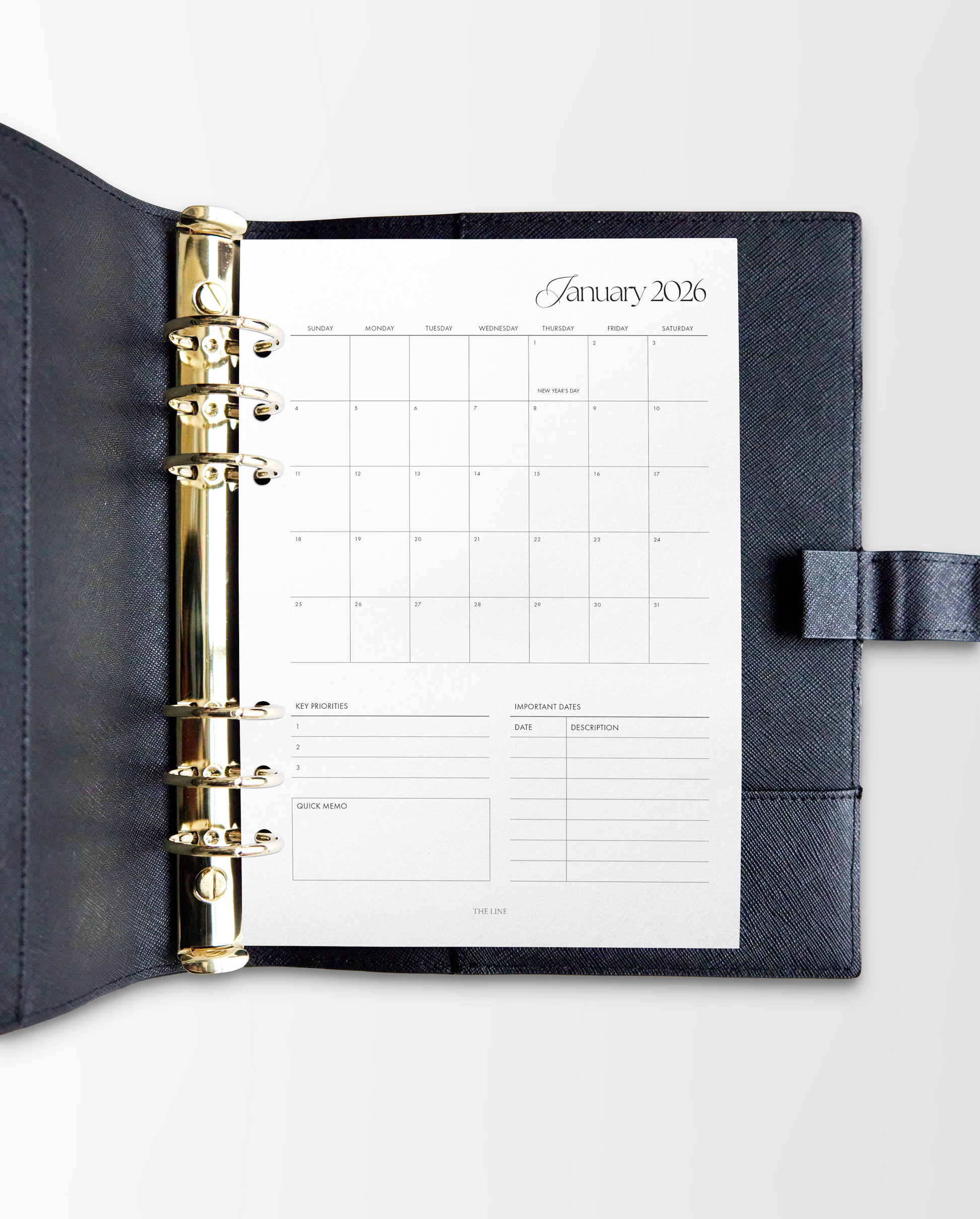 2026 Monthly Calendar & Grid Planner Inserts (Mo2P)