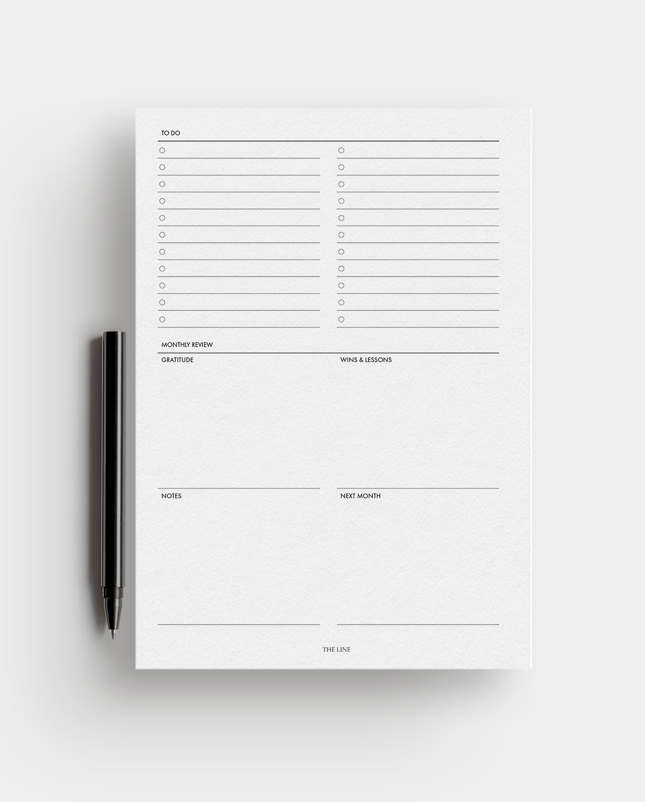 2026 Monthly Calendar & Review Planner Inserts (Mo2P)