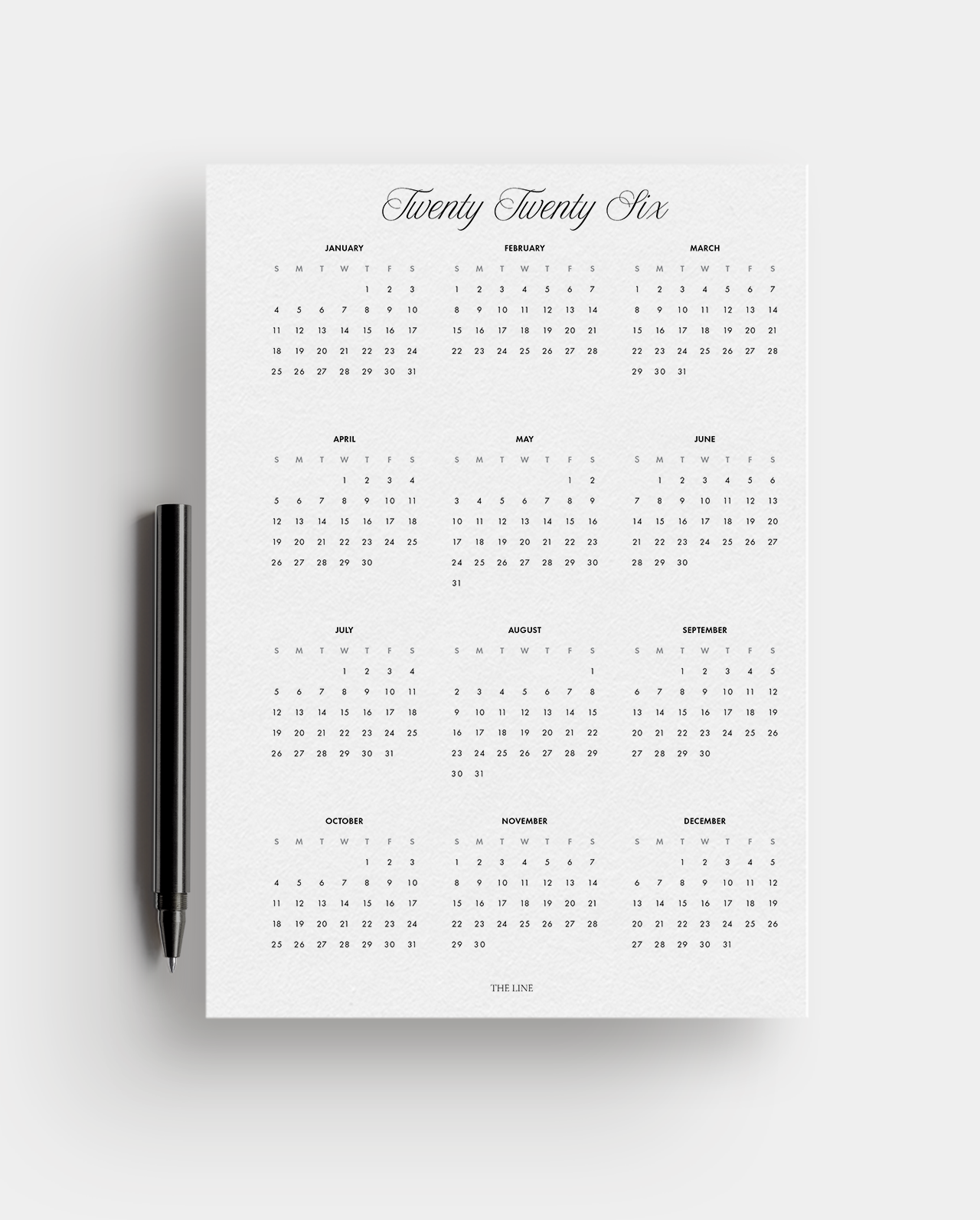 2026 Year at a Glance Dashboard