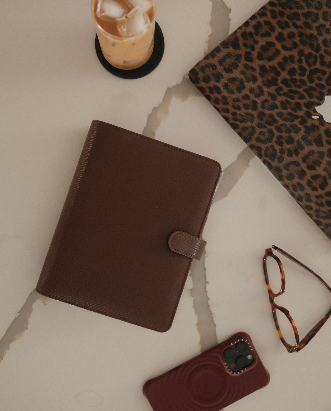 Alyssa Lenore x The Line Epi Leather Agenda | A5 size (6-Ring Planner)
