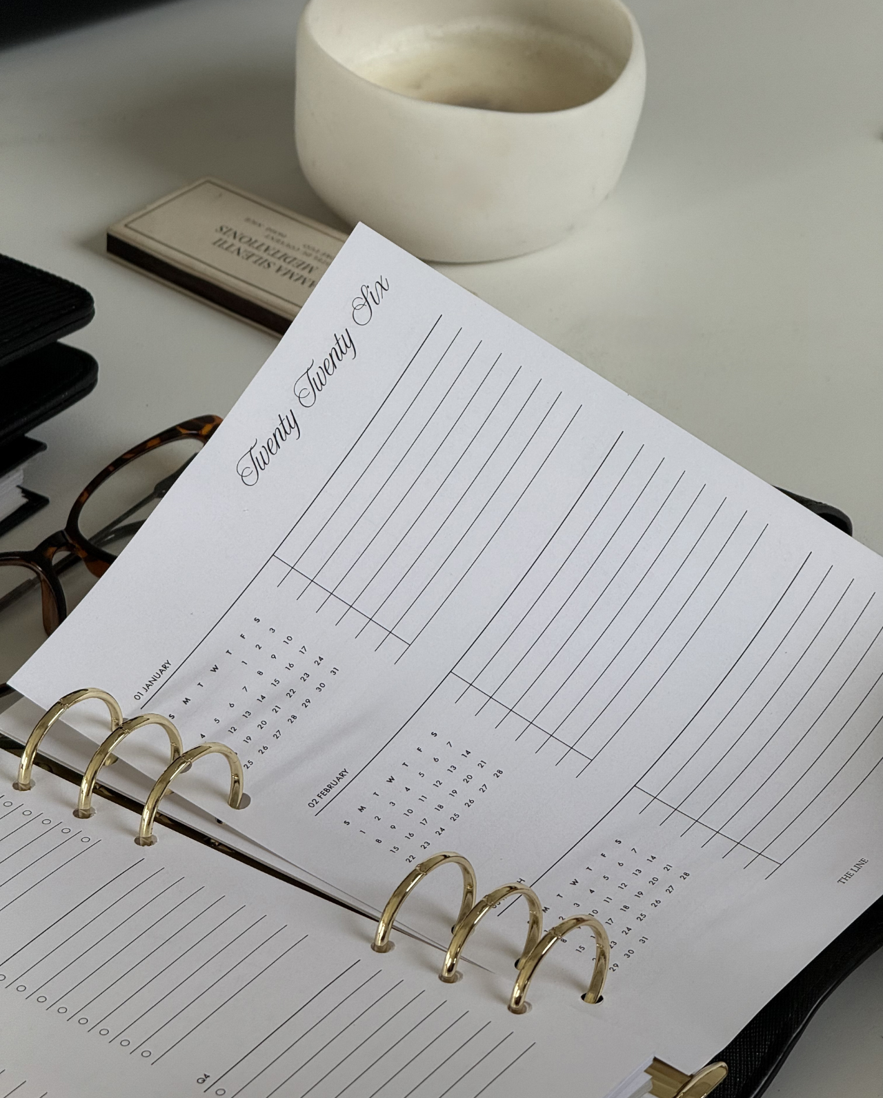 2026 Compact Quarterly Overview Planner Inserts