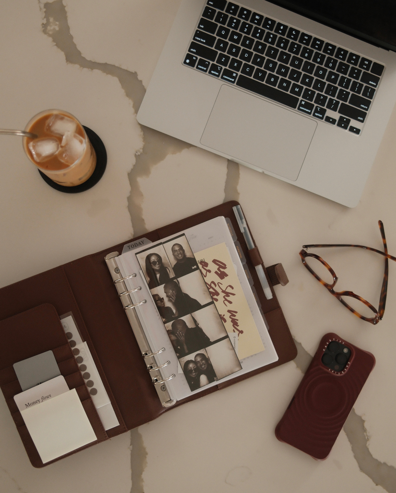 Alyssa Lenore x The Line Epi Leather Agenda | A5 size (6-Ring Planner)