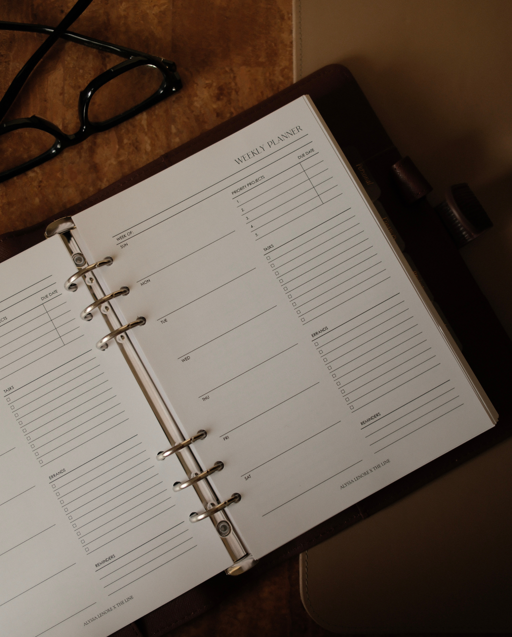 Weekly Planner Inserts | Alyssa Lenore x The Line