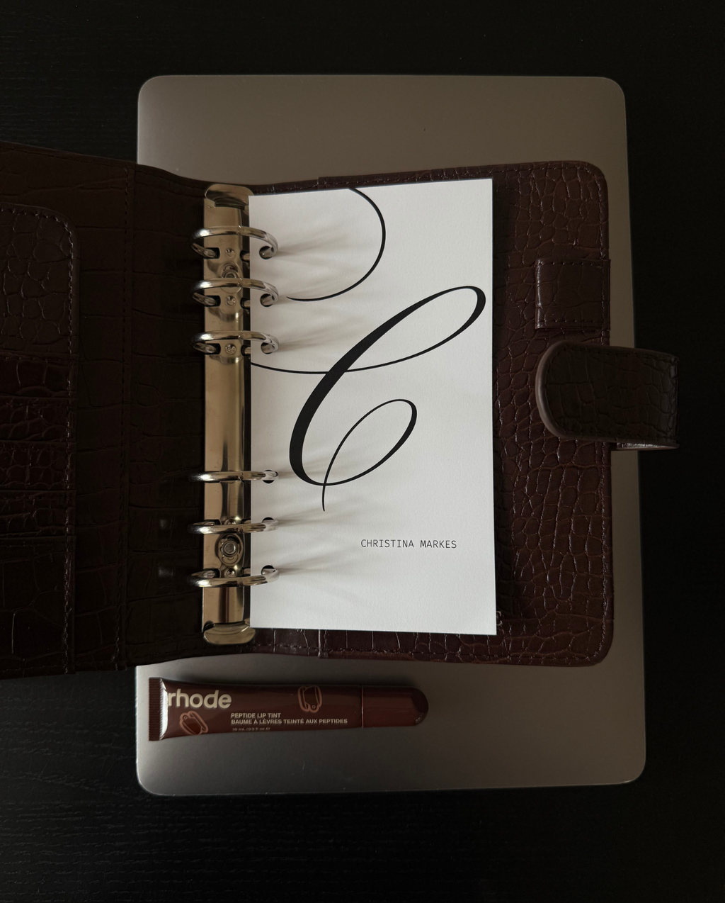 The Croc Embossed Agenda | Personal size (6-Ring Planner)