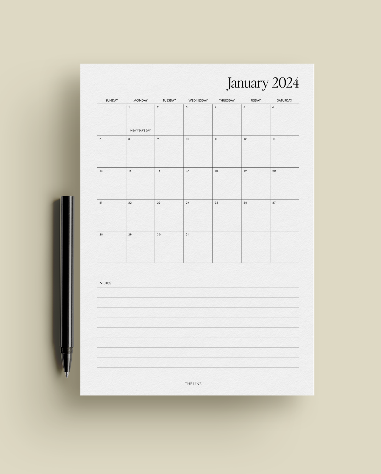 2024 Monthly Calendar & Detailed Planner Inserts (MO2P)