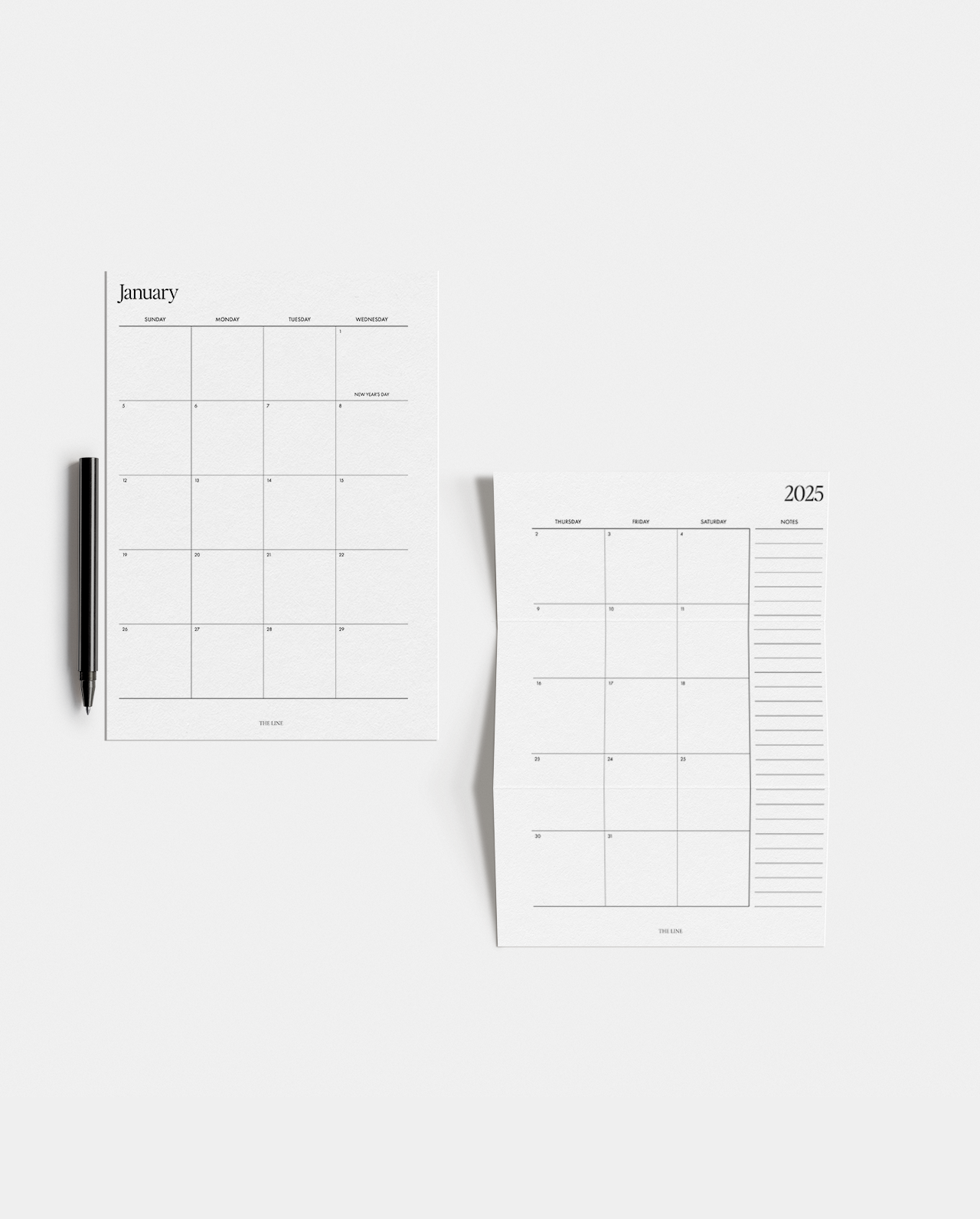 2025 Monthly Calendar & Planner Inserts (MO4P)