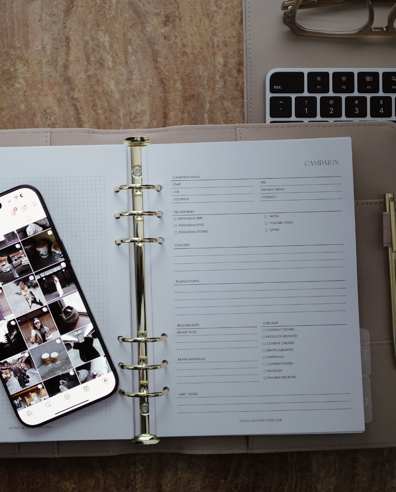 Campaign Planner Inserts | Alyssa Lenore x The Line