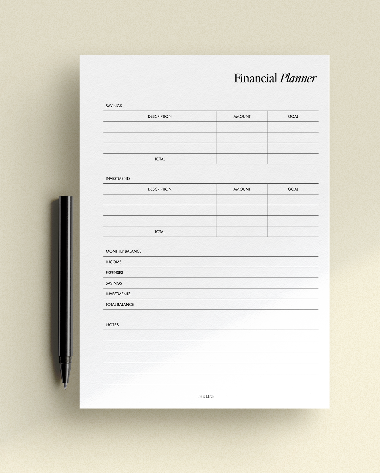 The Financial Planner Inserts