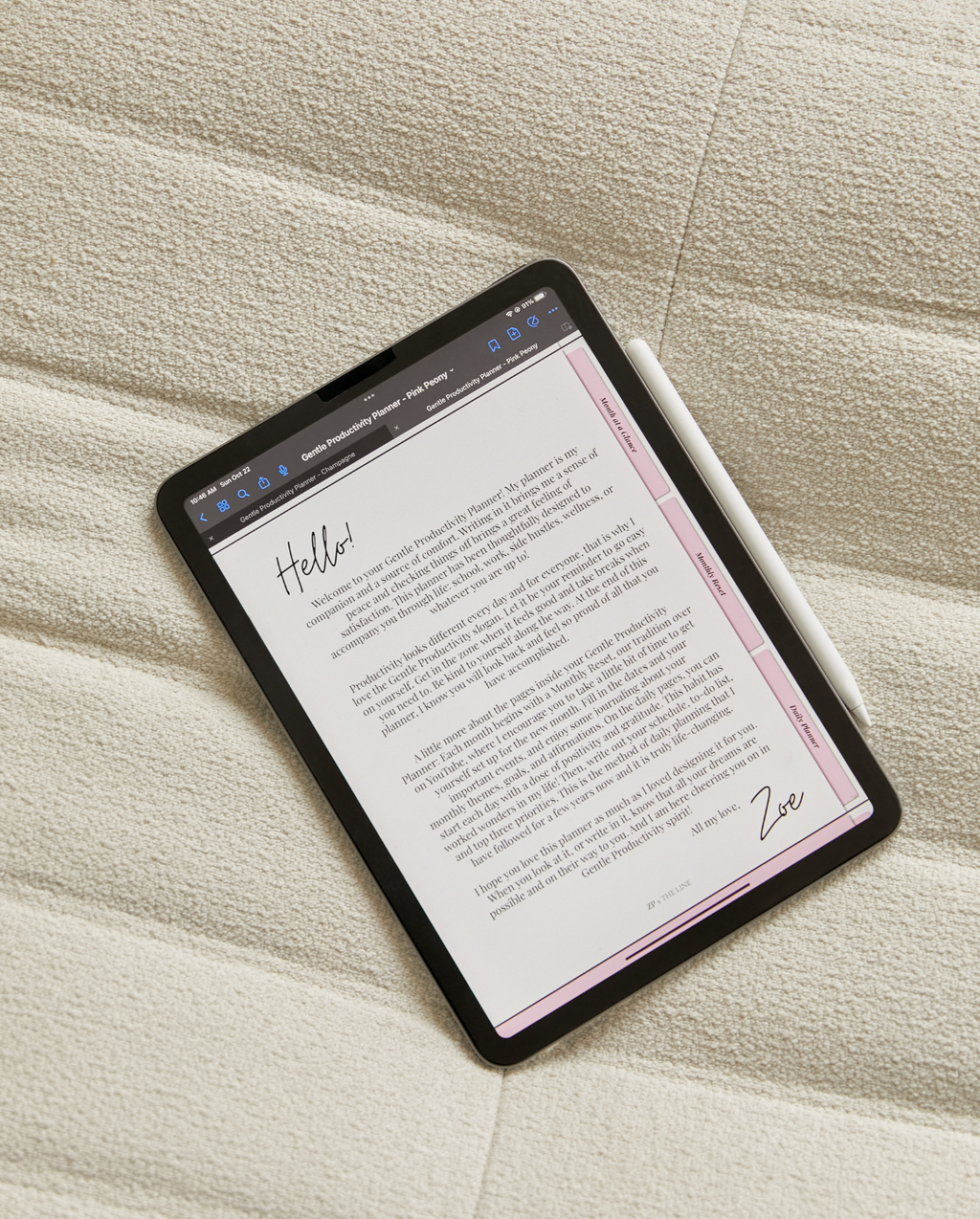 The Digital Gentle Productivity Planner | Zoe Pritchard x The Line