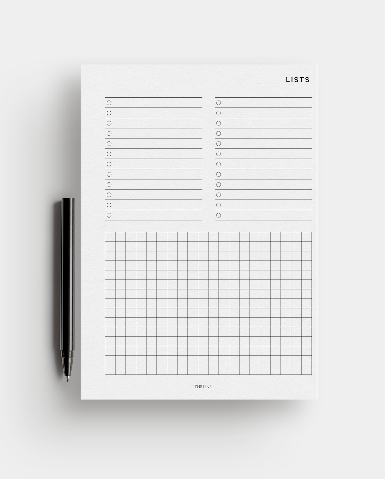Classic Lists with Grid Notes Planner Inserts