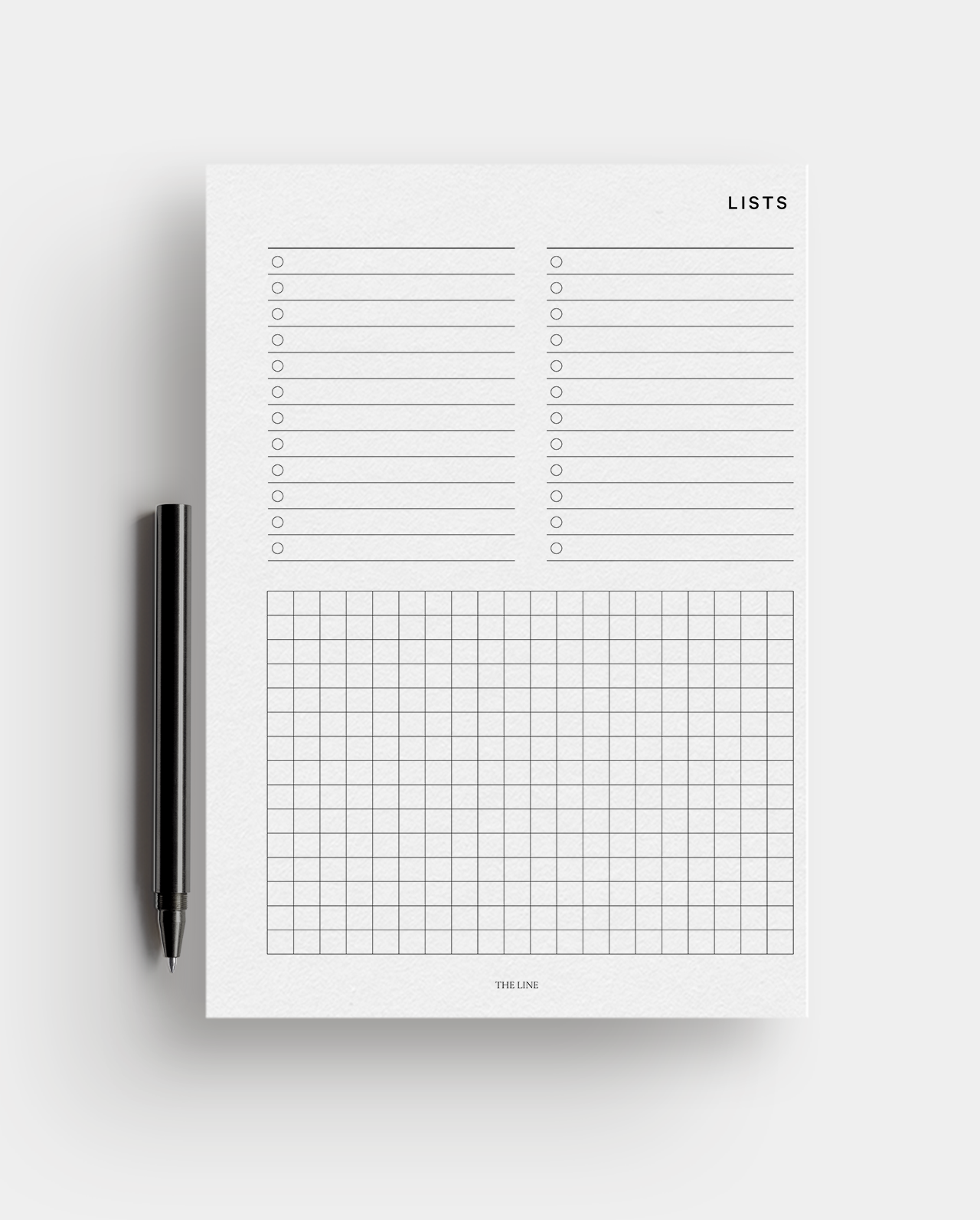 Classic Lists with Grid Notes Planner Inserts – The Line