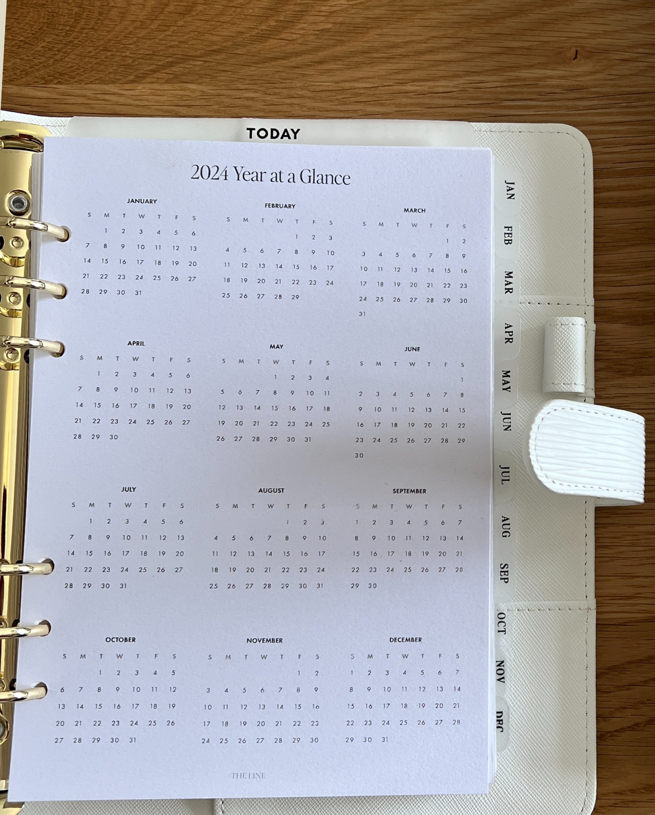 Classic Monthly Side Tab Planner Dividers (Set of 12)