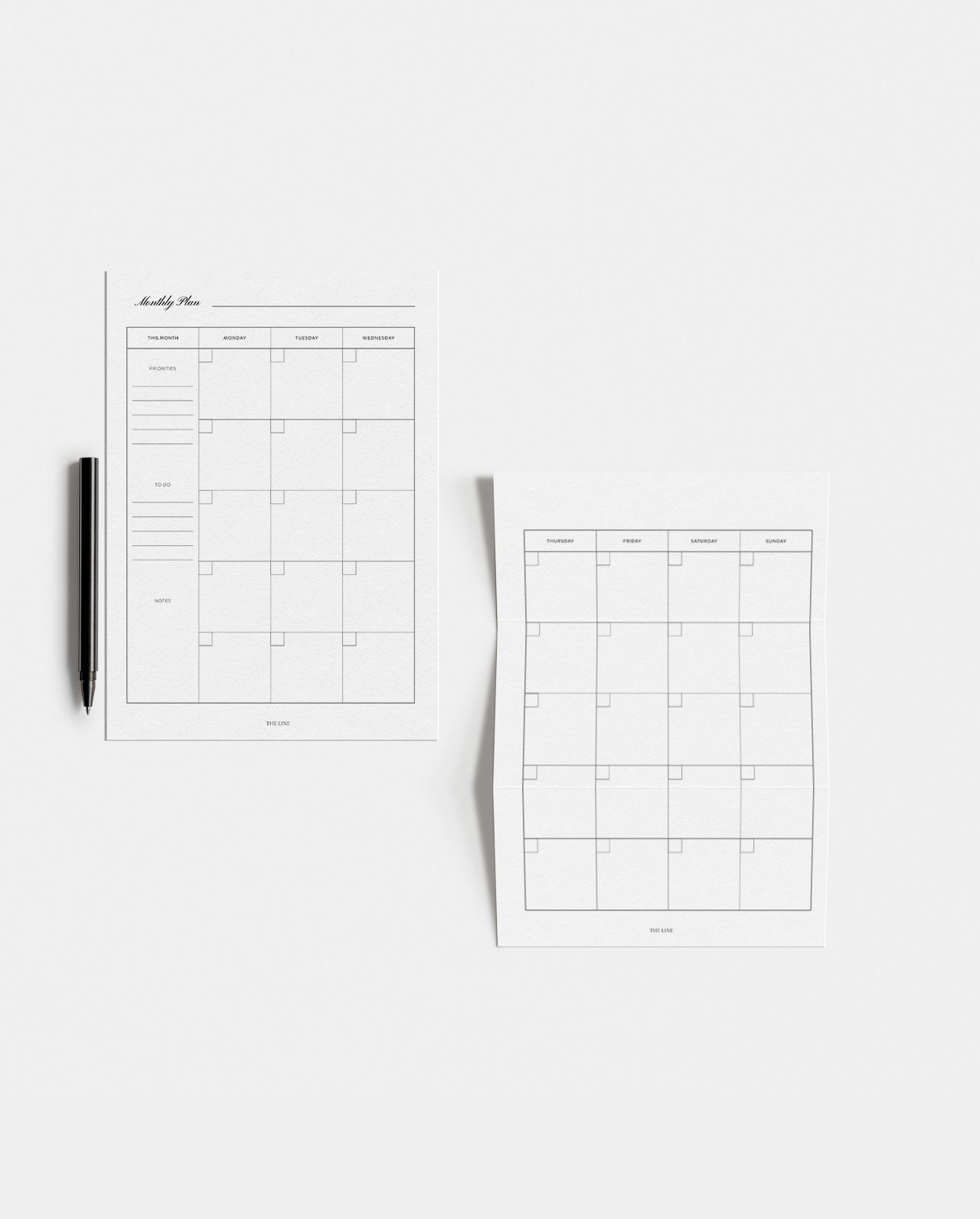 Essential Undated Monthly Planner Inserts