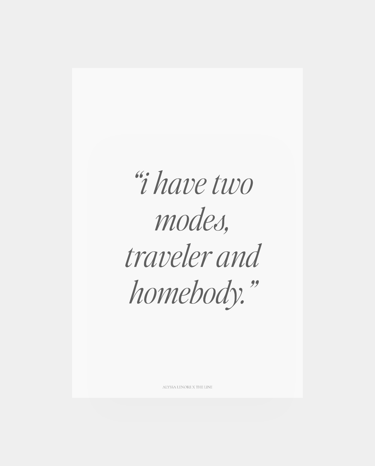 Traveler and Homebody Dashboard | Alyssa Lenore x The Line