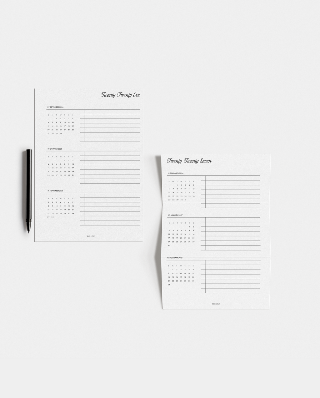 2027 Compact Quarterly Overview Planner Inserts