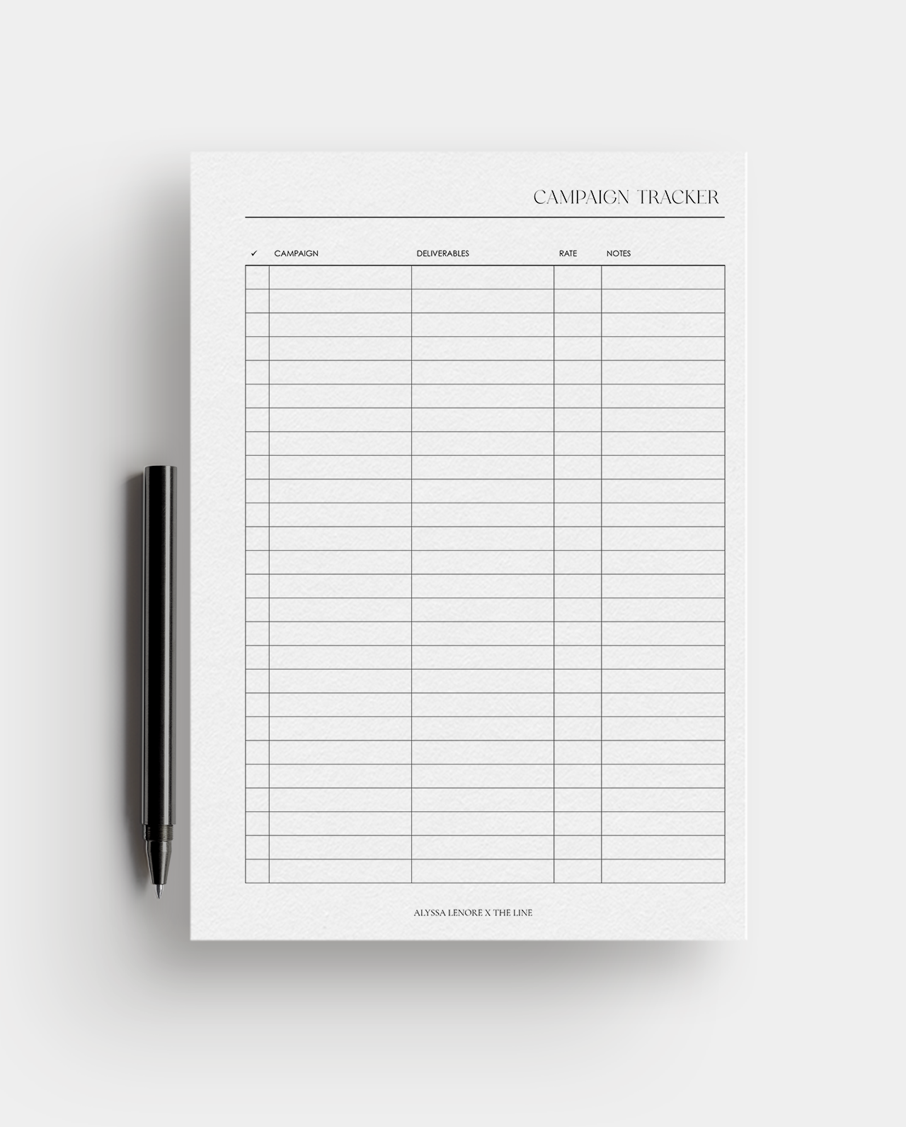 Campaign Tracker Planner Inserts | Alyssa Lenore x The Line