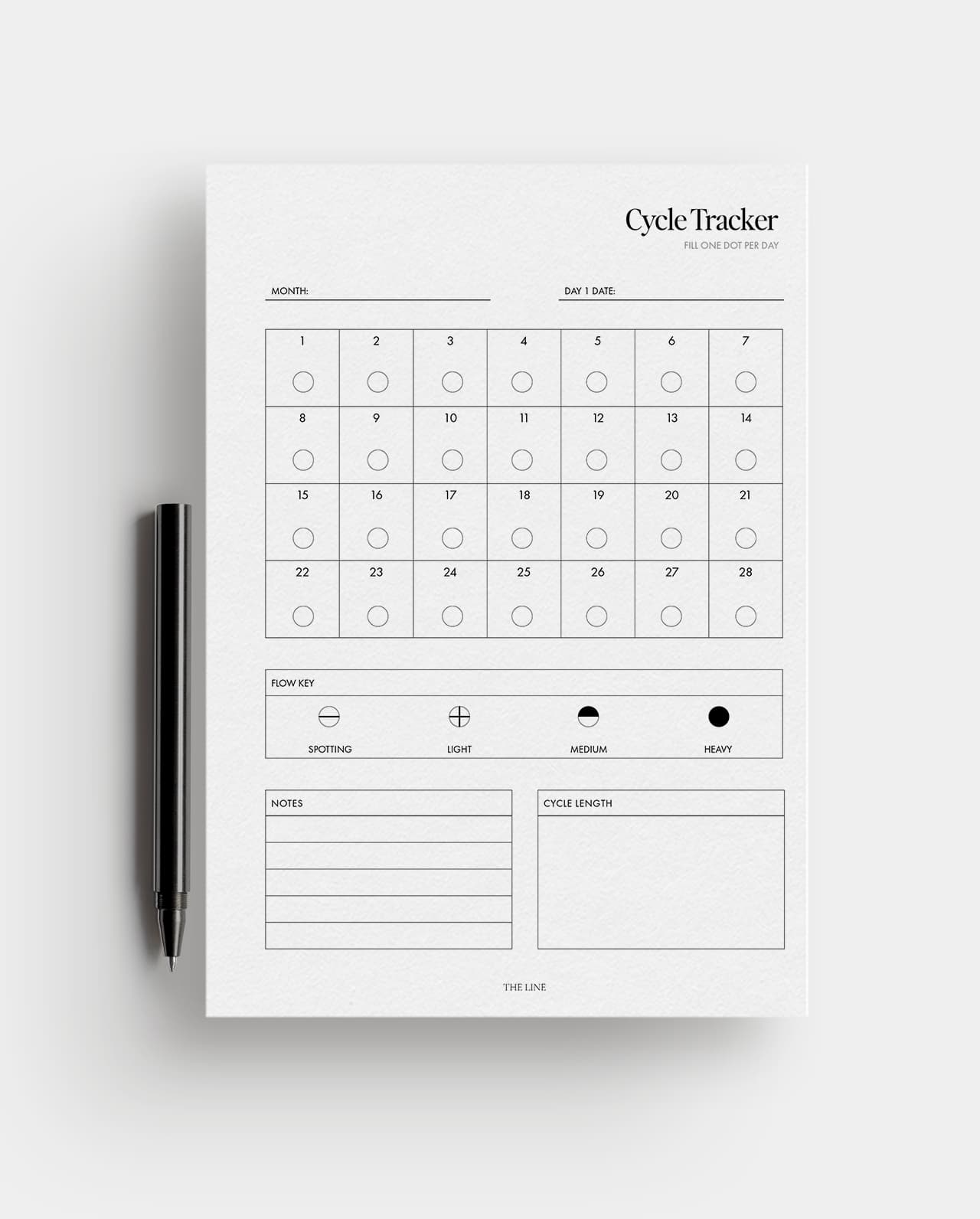 The Cycle Tracker Planner Inserts | Modern Collection