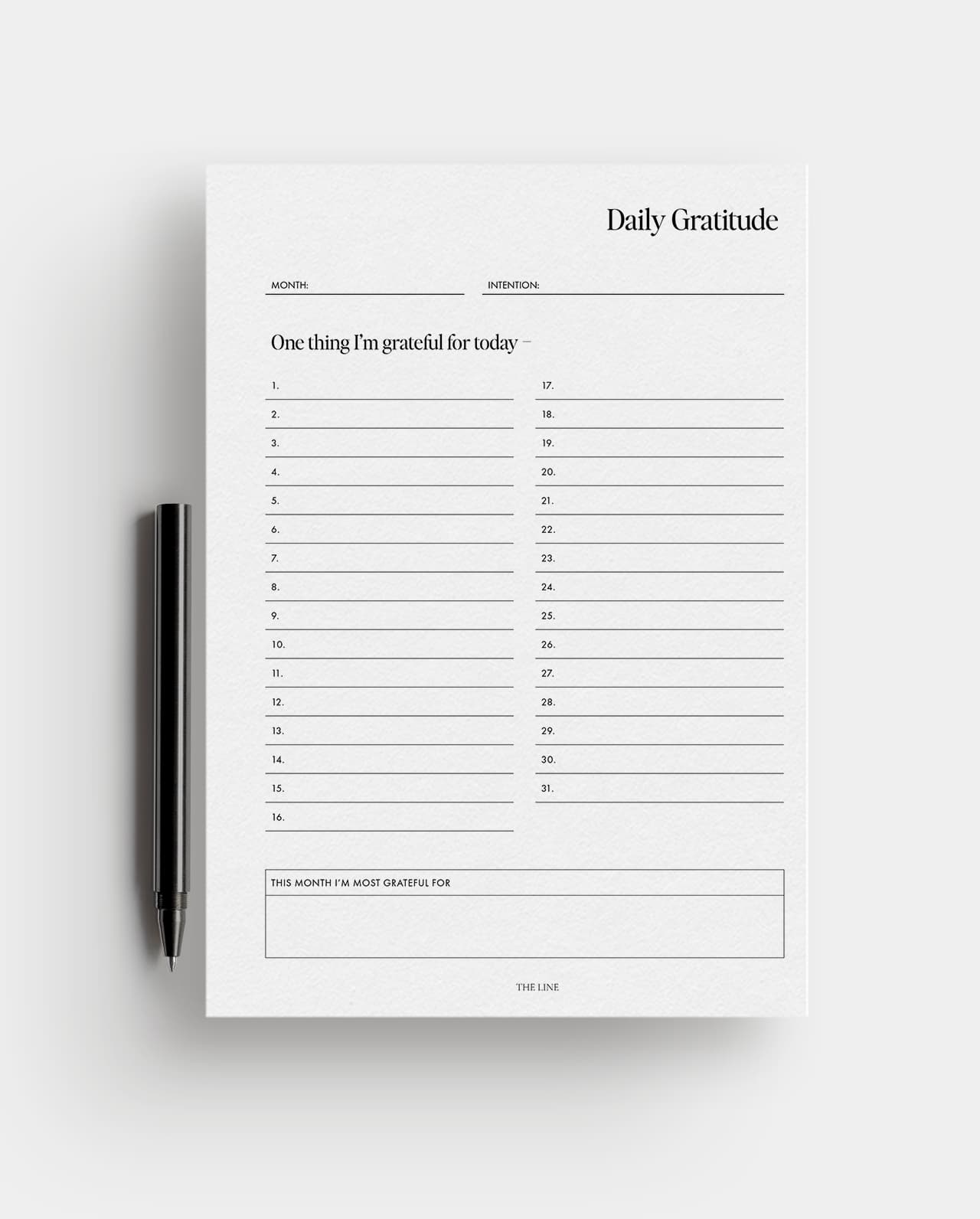 The Daily Gratitude Planner Inserts | Modern Collection