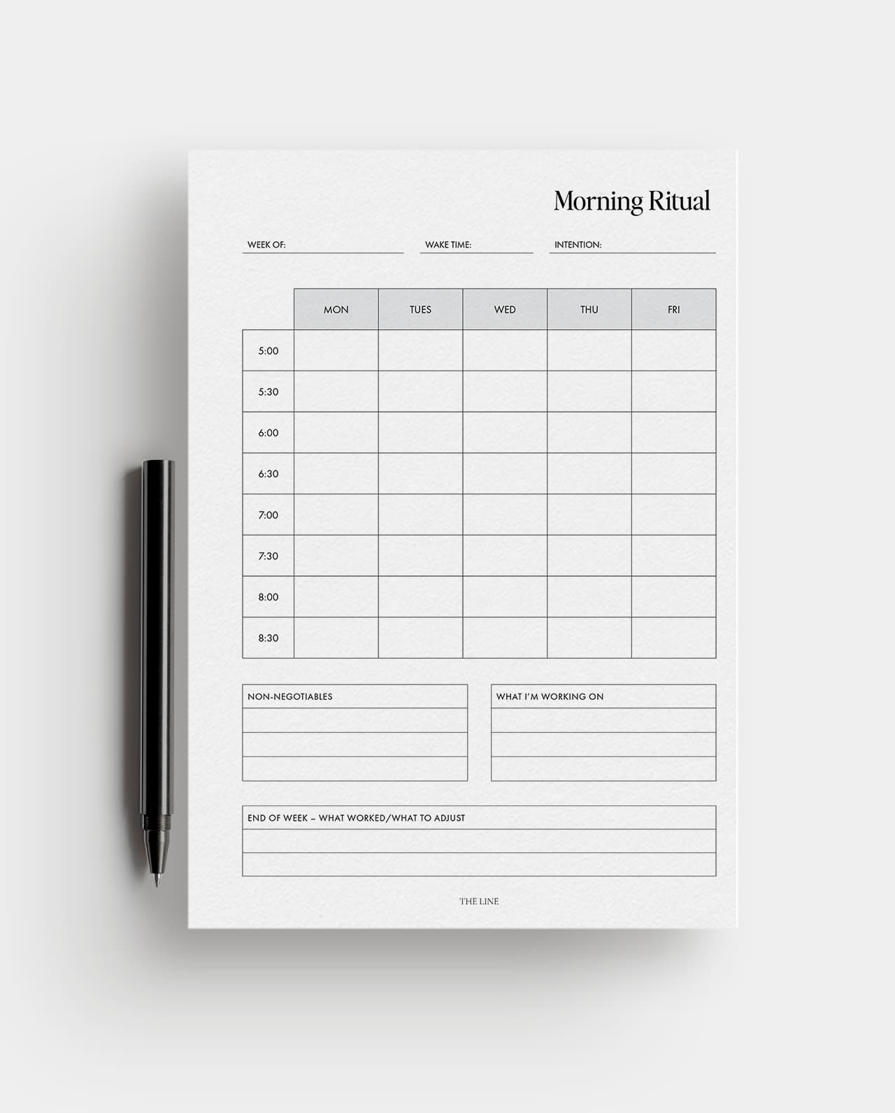 The Morning Routine Planner Inserts | Modern Collection