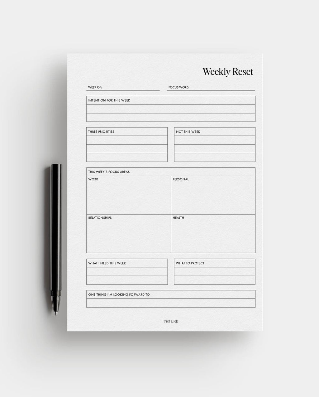 The Weekly Reset Planner Inserts | Modern Collection