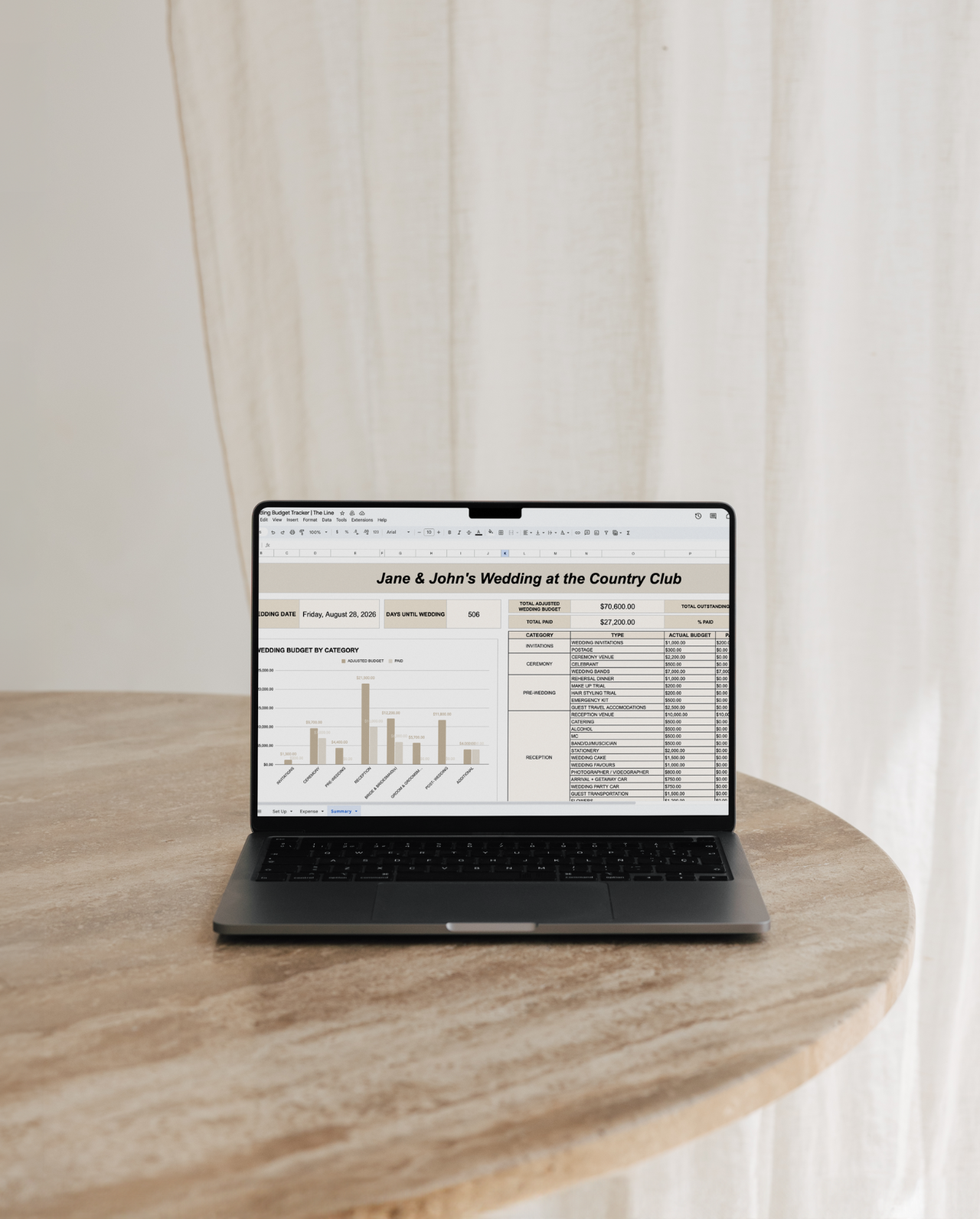 The Digital Wedding Budget Planner | Instant Download