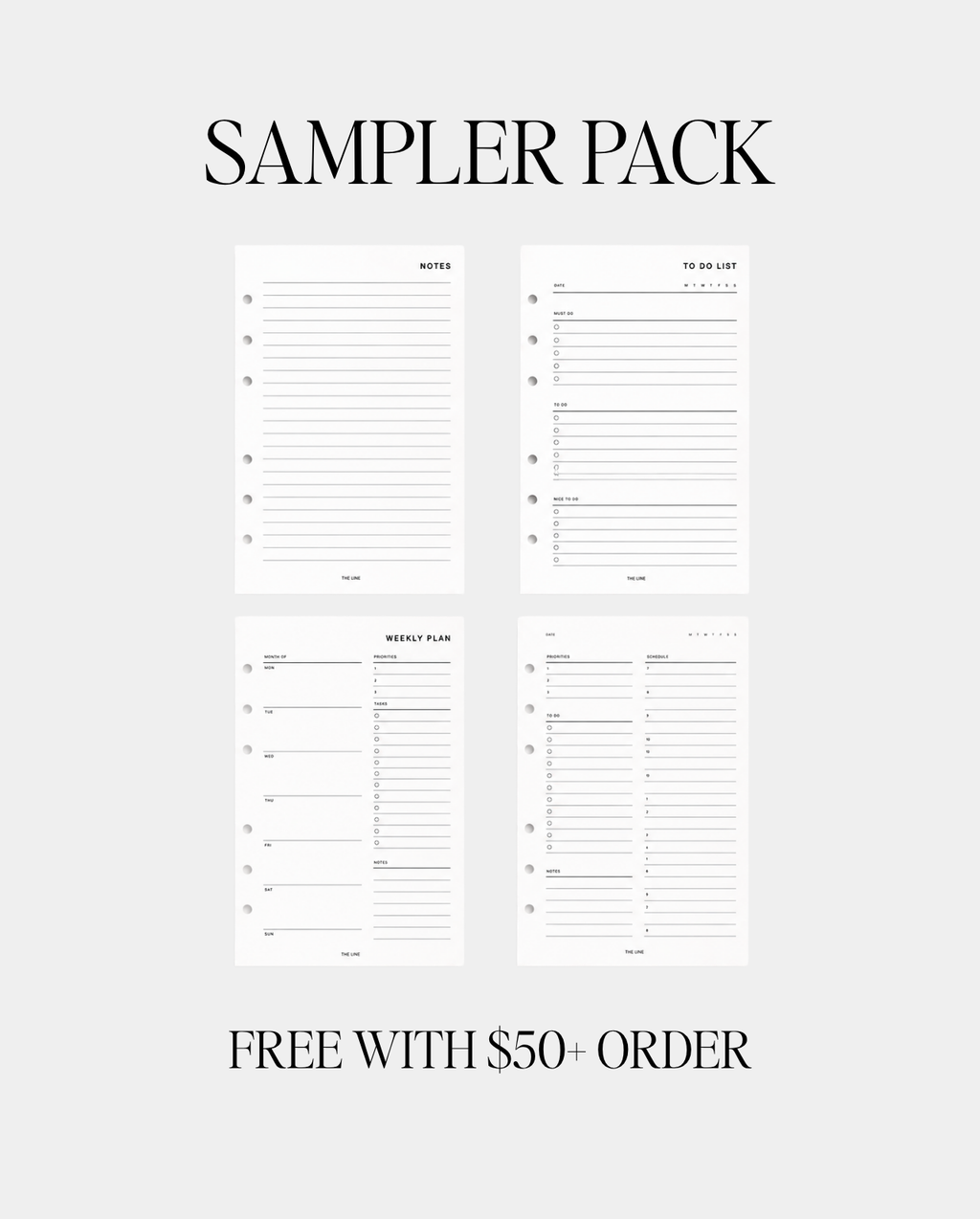 The Classic Sampler | Bestselling Planner Inserts Starter Pack