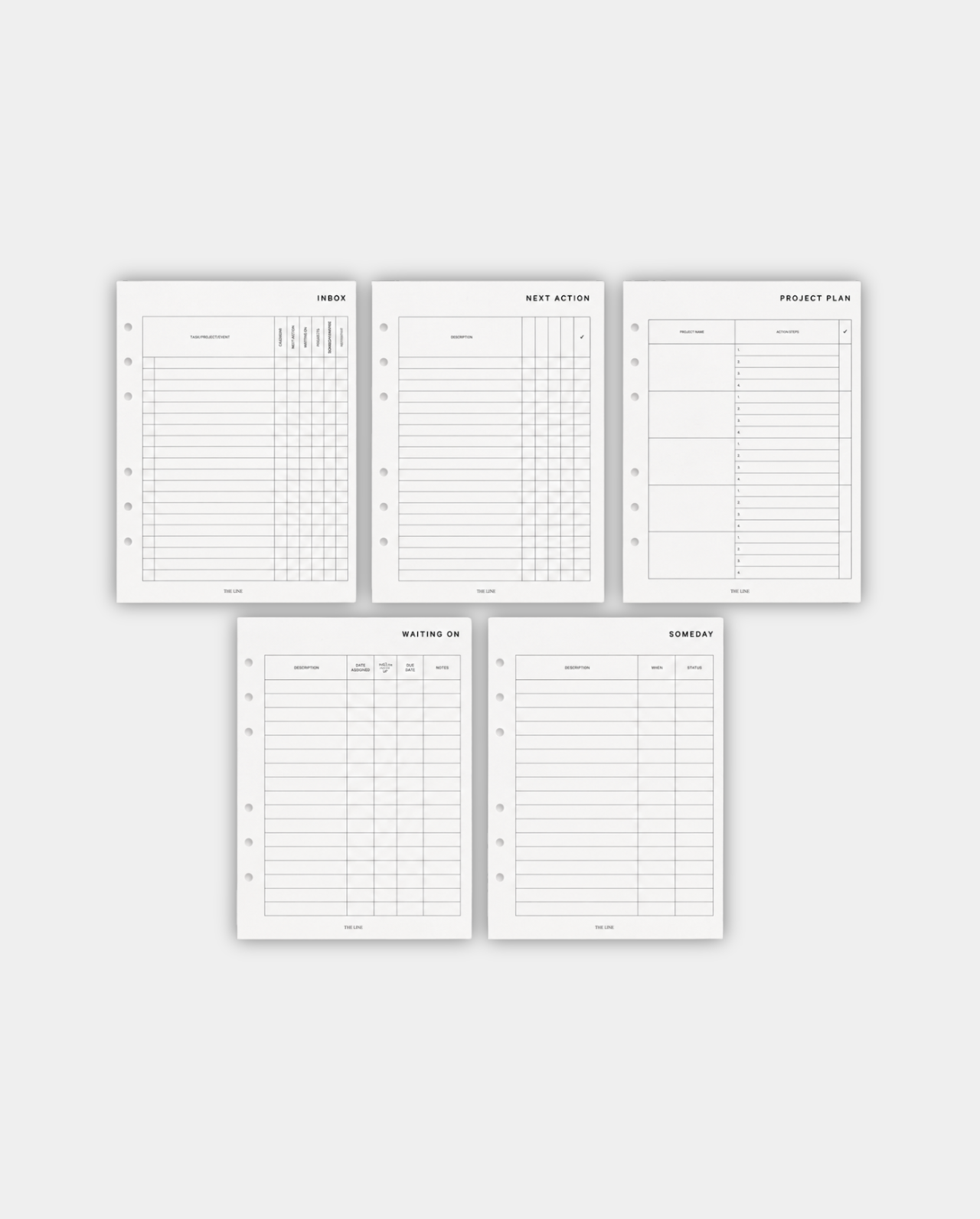 Classic Getting Things Done Planner Inserts Kit | GTD Bundle
