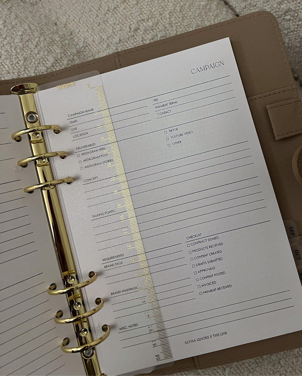 Today Top Tab Planner Divider and Ruler