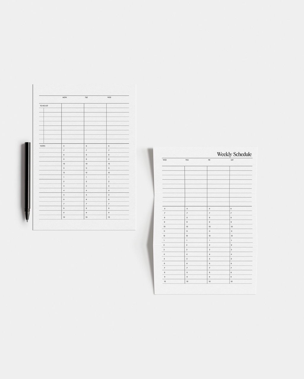 The Weekly Schedule Planner Inserts | Modern Collection