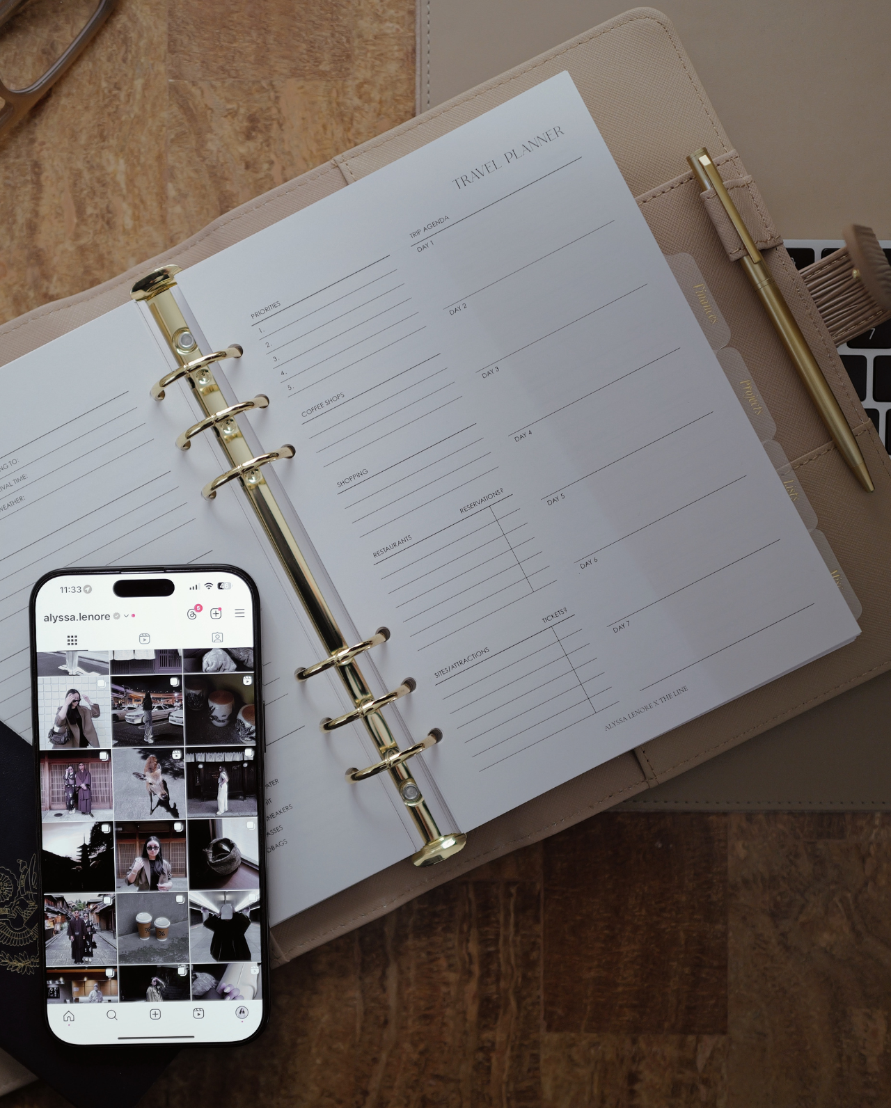 Travel Weekly Planner Inserts | Alyssa Lenore x The Line