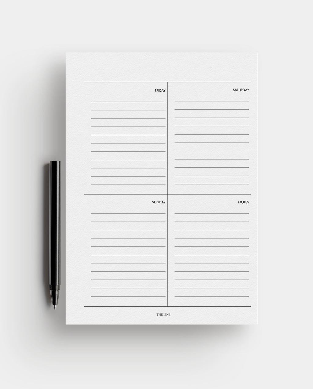 The Undated Vertical Weekly Planner Inserts | Modern Collection