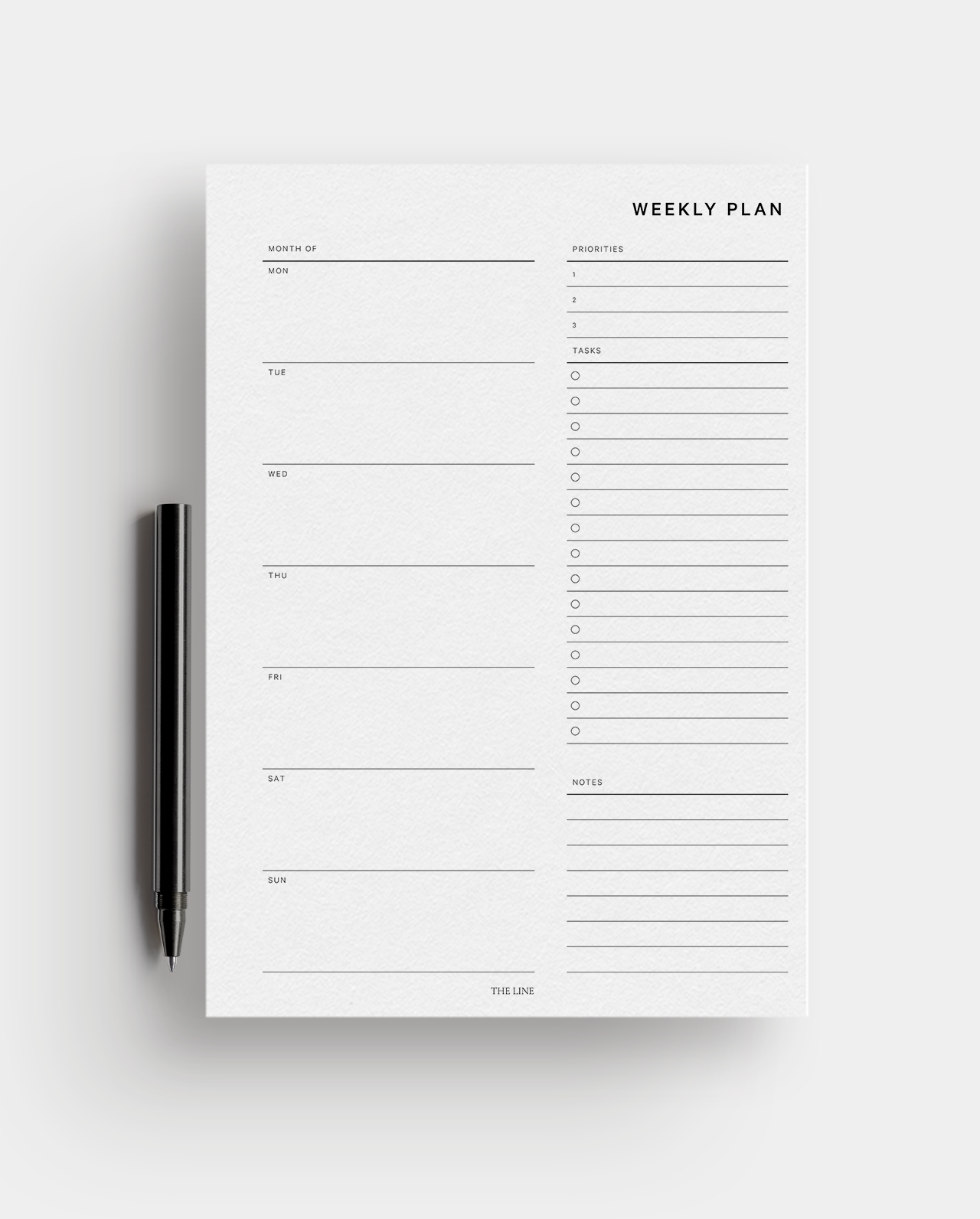 Classic Undated Weekly Planner Inserts