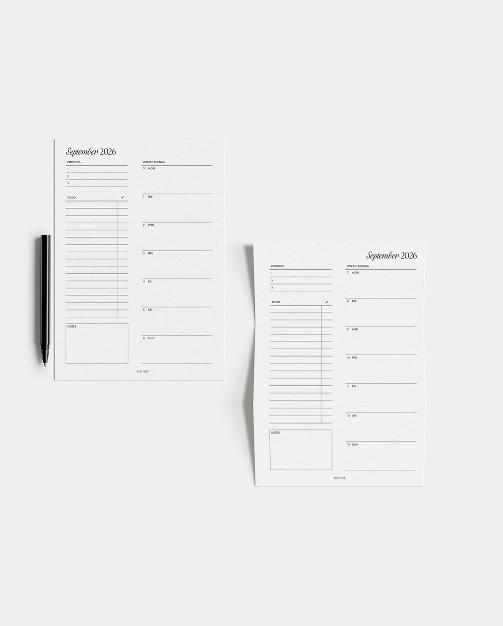 2027 Weekly Horizontal Planner Inserts (WO1P)