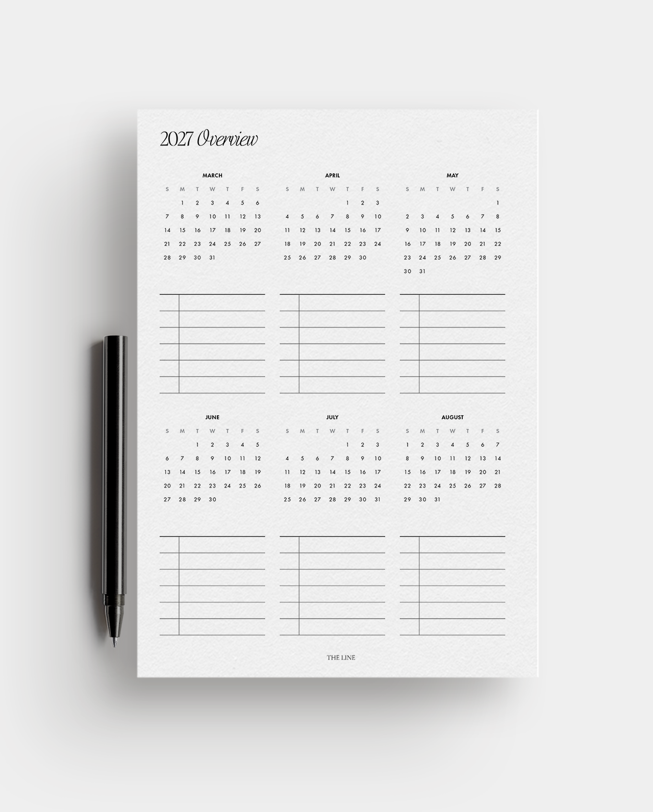 2027 Yearly Vision and Goals Planner Inserts