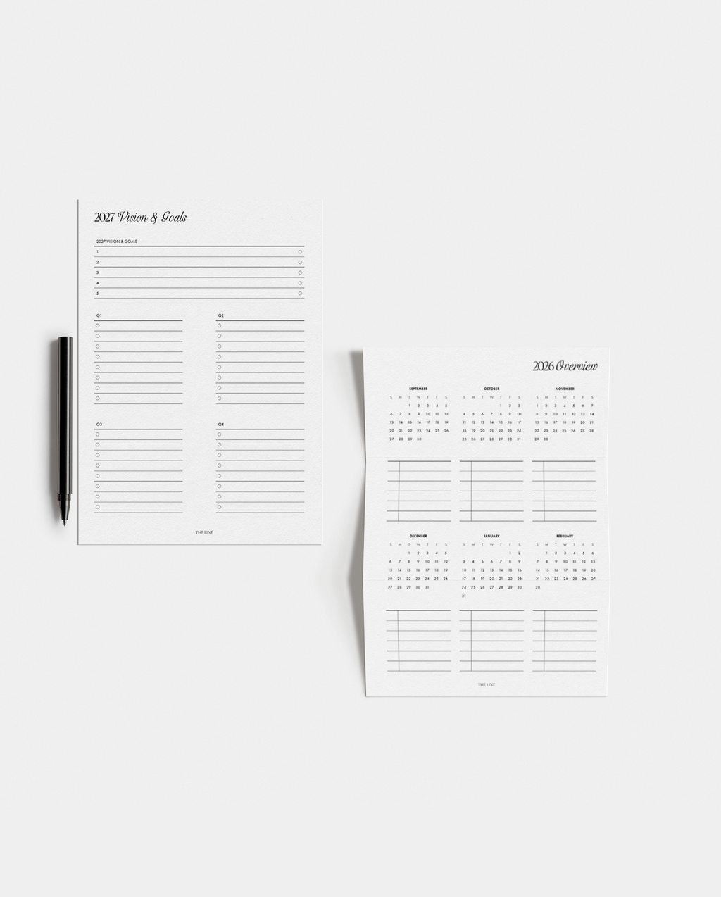 2027 Yearly Vision and Goals Planner Inserts