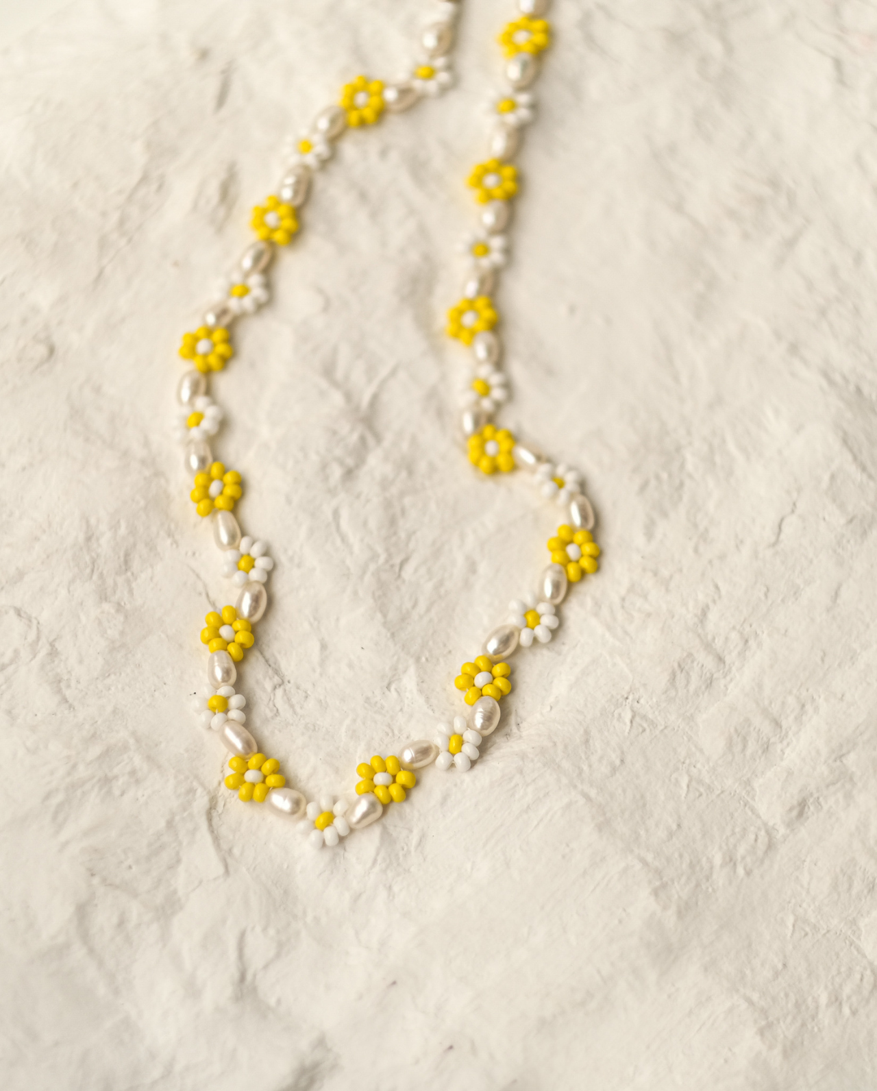 The Yellow Daisy Pearl Necklace