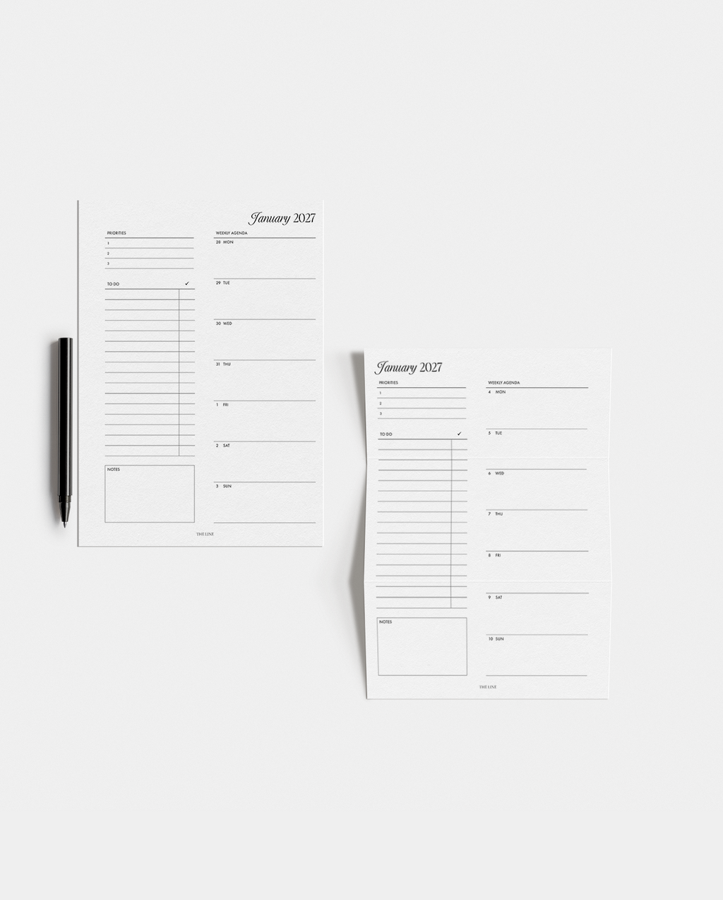 2027 Weekly Horizontal Planner Inserts (WO1P)