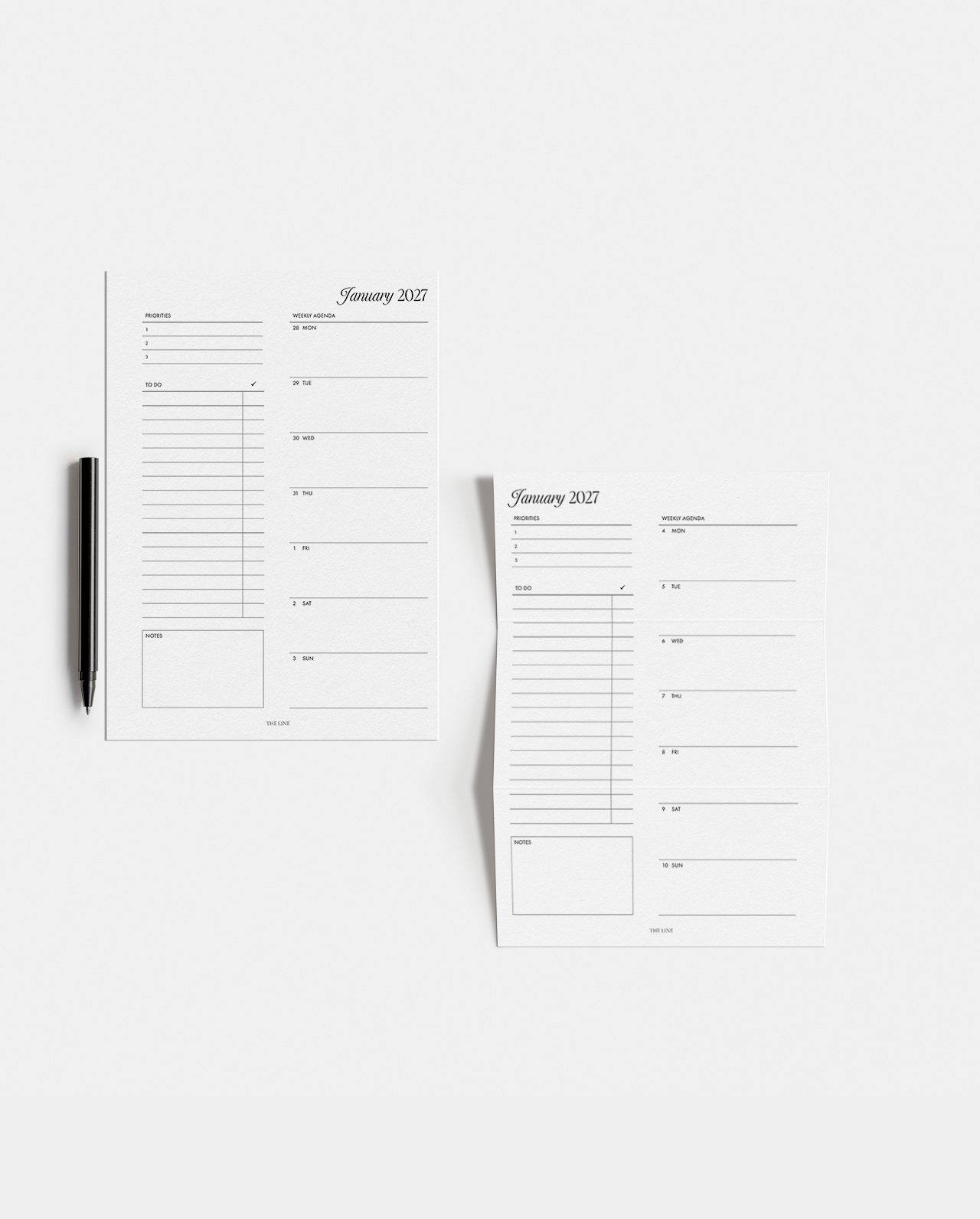 2027 Weekly Horizontal Planner Inserts (WO1P)