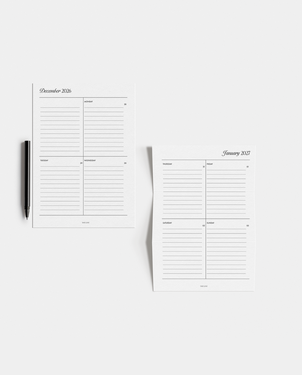 2027 Weekly Vertical Planner Inserts (WO2P)