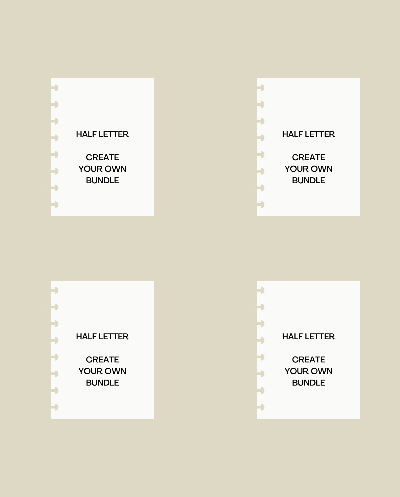 Half Letter Discbound - Create Your Own Starter Kit